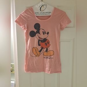 Mickey Walt Disney World Shirt Size Small Dusty Rose